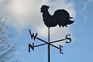 Cockerel p and s weather vane